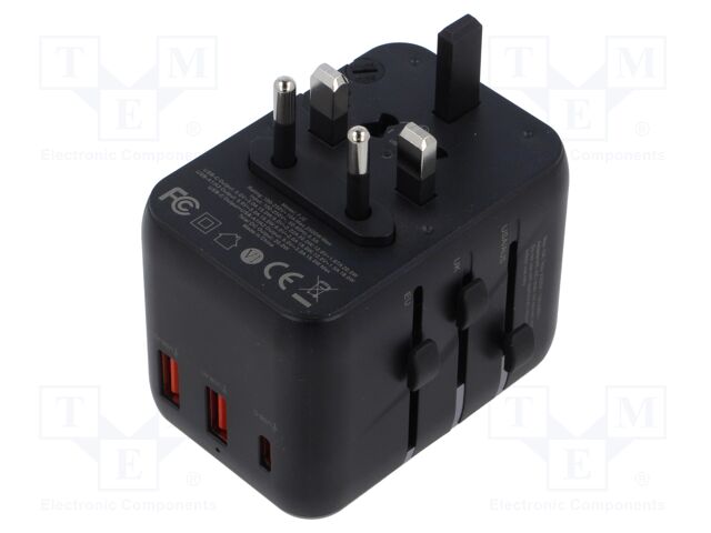 Power supply: switching; mains,universal,plug-in; 5÷12VDC; 20W