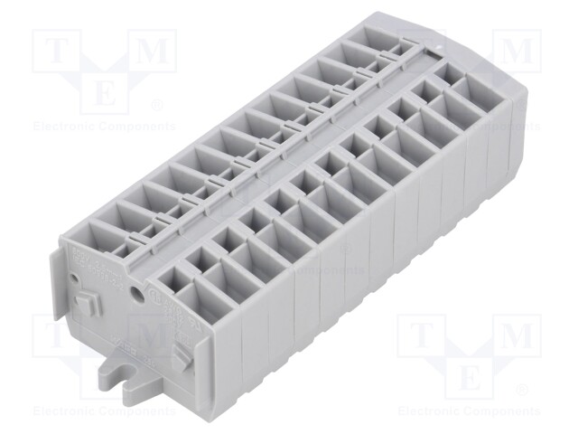 Terminal block; ways: 12; 0.08÷2.5mm2; 800V; 24A; Colour: grey