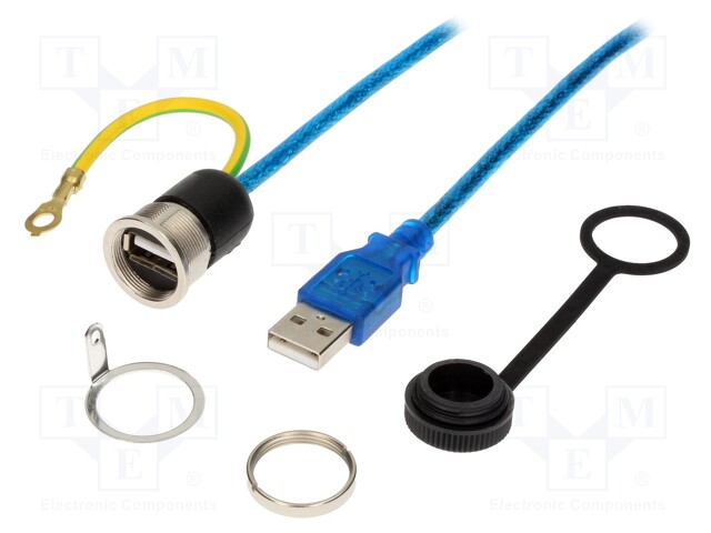 Adapter cable; USB A socket,USB A plug; 1310; USB 2.0; IP54; 1m