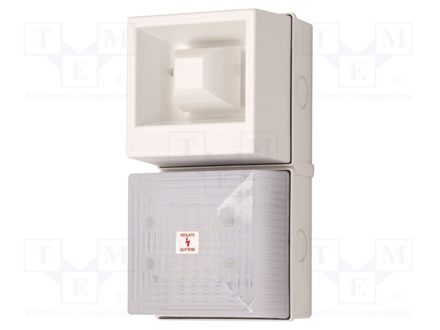 Signaller: lighting-sound; 48VDC; siren,flashing light; LED; IP65