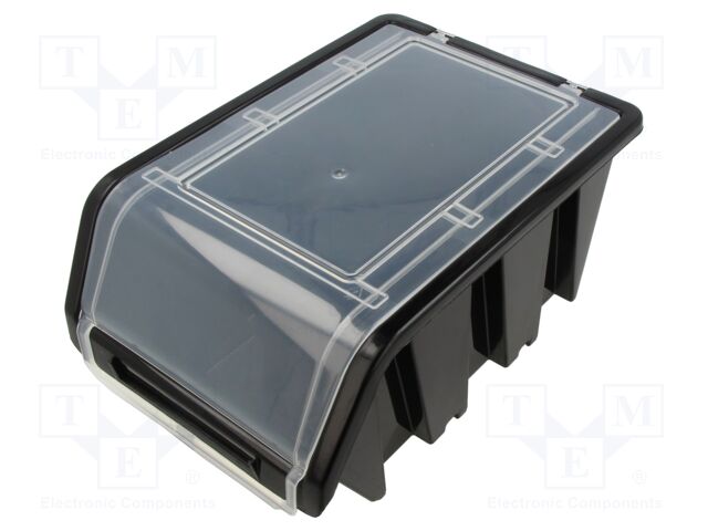 Container: cuvette; black; 230x160x120mm; TRUCK PLUS; BINEER