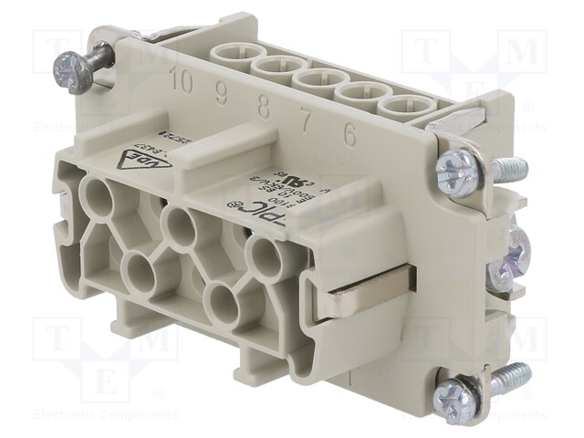 Connector: rectangular; female; EPIC H-BE; PIN: 10; 10+PE; 16A; 500V