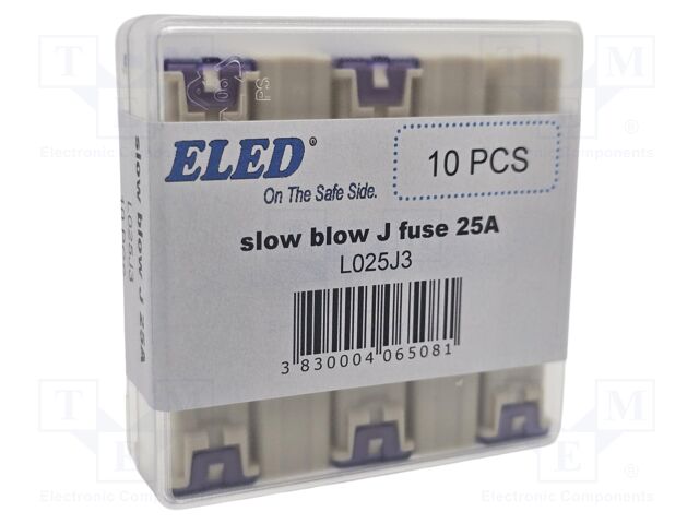 Fuse: fuse; 25A; 32VDC; automotive; 14.1mm; 14.1x12x27.2mm