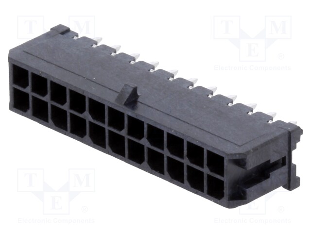 Socket; wire-board; male; Micro-Fit 3.0; 3mm; PIN: 22; THT; 5A; 600V