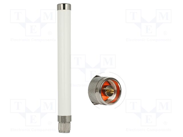 Antenna; LoRa,inner,external; white; N; screw-in; male; 860÷870MHz