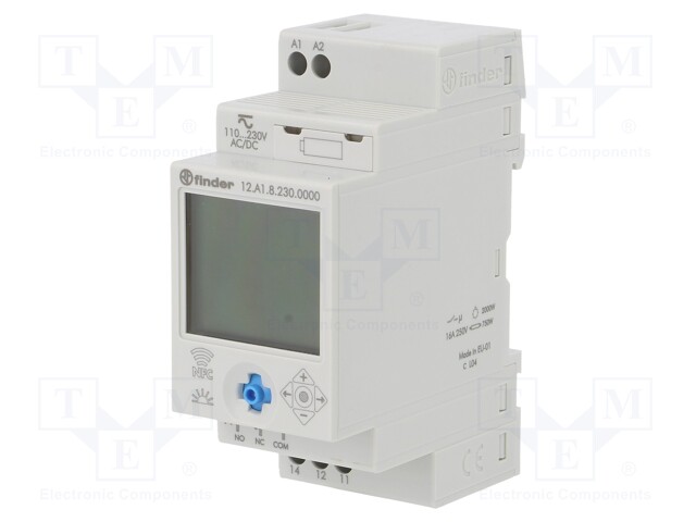 Programmable time switch; min.30min; SPDT; 250VAC/16A; DIN; IP20