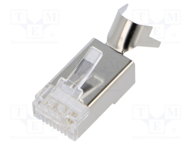 Connector: RJ45; plug; PIN: 8; Cat: 6a; shielded; Layout: 8p8c