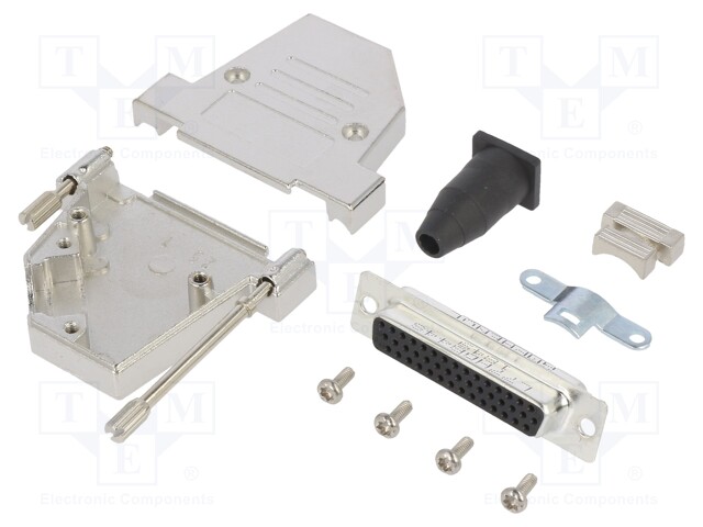 D-Sub HD; PIN: 44; female; shielded,with strain relief; soldering