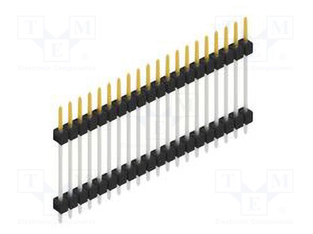 Connector: pin strips; pin header; male; PIN: 20; 2.54mm; THT; 1x20