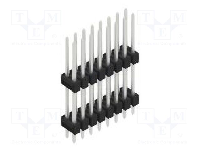 Connector: pin strips; pin header; male; PIN: 16; 2.54mm; THT; 2x8