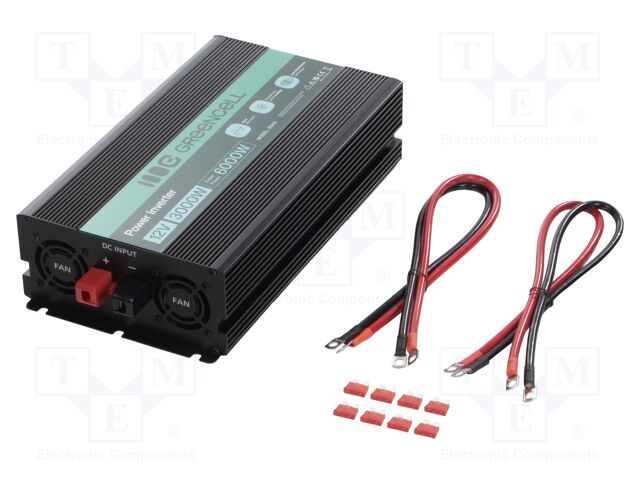 Converter: DC/AC; 3kW; Uout: 230VAC; Out: AC sockets 230V; 85%; 12V