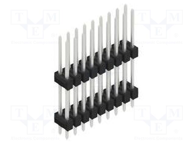 Connector: pin strips; pin header; male; PIN: 18; 2.54mm; THT; 2x9