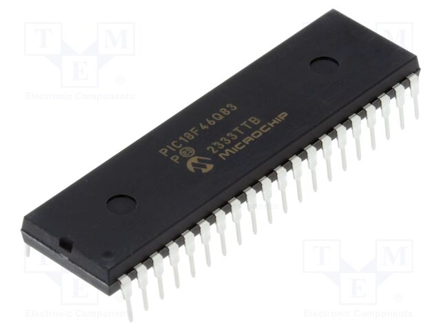 IC: PIC microcontroller; Memory: 64kB; SRAM: 8kB; EEPROM: 1kB; 64MHz