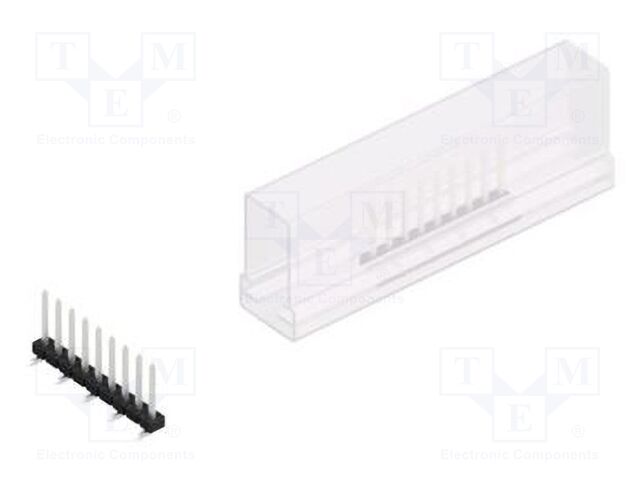 Connector: pin strips; pin header; male; PIN: 9; 2mm; SMT; 1x9; 100V