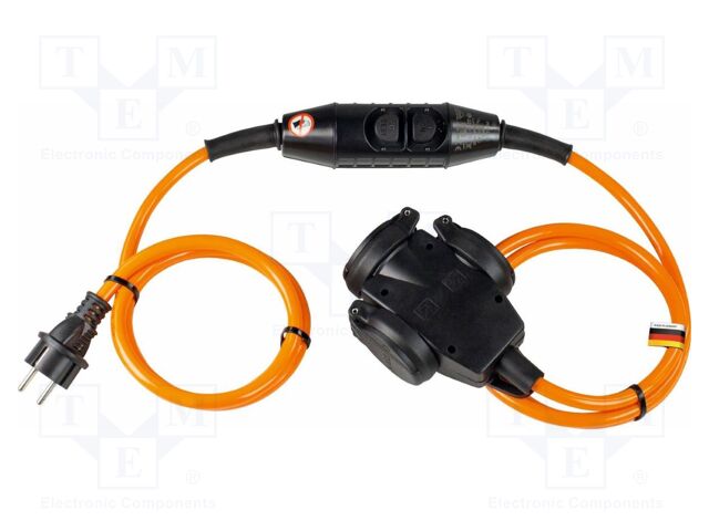 Extension lead; 3G2.5mm2; with flap,with protection; Sockets: 3