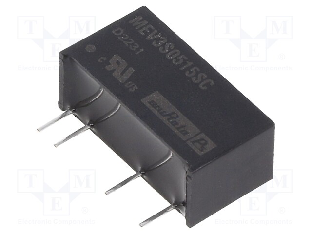 Converter: DC/DC; 3W; Uin: 4.5÷5.5V; Uout: 15VDC; Iout: 200mA; SIP