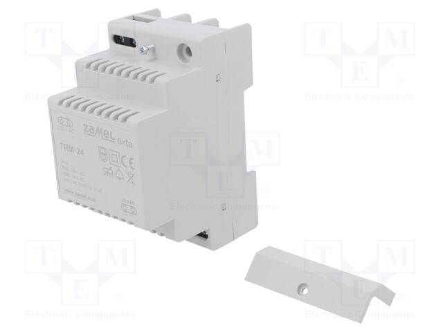 Transformer: mains; 15VA; 230VAC; 24V; Leads: screw terminals; DIN