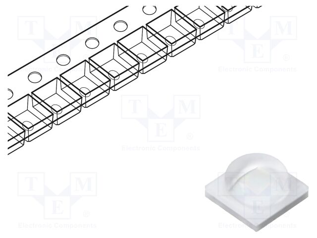 Power LED; 3535; royal blue; 135°; convex; batwing; 2.8÷3.2VDC