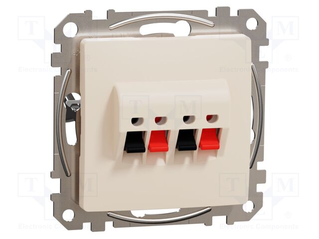 Loudspeaker socket; IP20; plaster embedded,in mounting box