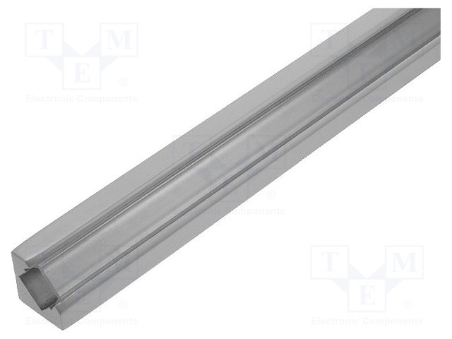 Profiles for LED modules; transparent; angular; L: 1m; MDF; 45°