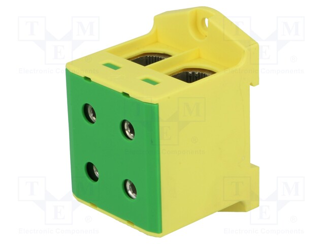Splice terminal: rail; 25÷150mm2; ways: 1; terminals: 4; Width: 51mm