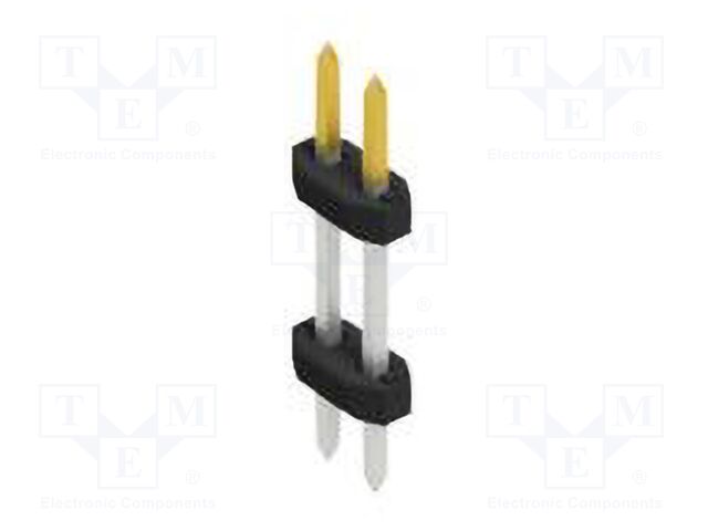 Connector: pin strips; pin header; male; PIN: 2; 2mm; THT; 2x1; 100V
