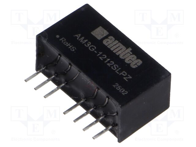 Converter: DC/DC; 3W; Uin: 9÷18V; Uout: 12VDC; Iout: 250mA; SIP8; THT