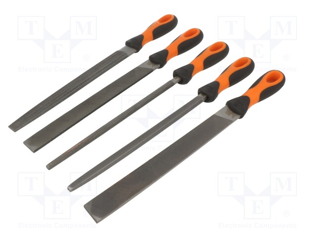 Kit: files; assembly works,finish works,metalworks; 250mm; case