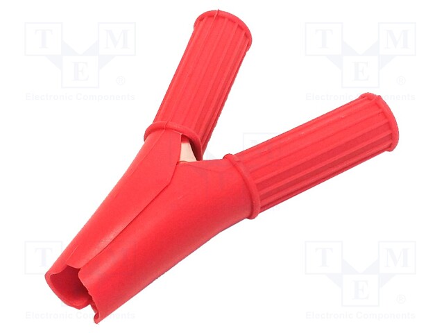 Crocodile clip; 75A; Grip capac: max.29mm; Overall len: 79mm; red