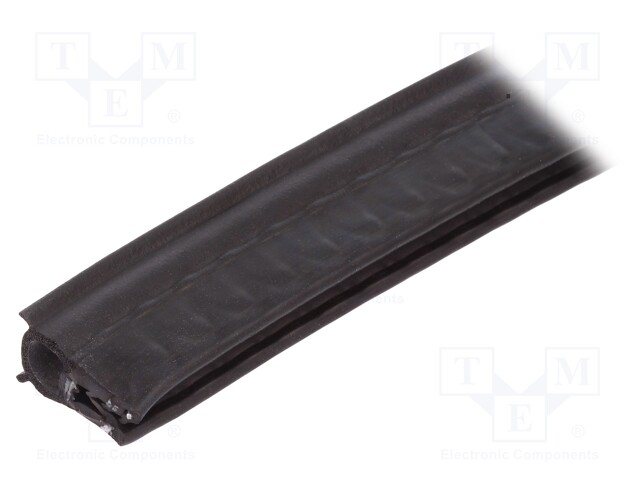 Hole and edge shield; EPDM; L: 10m; black; H: 20.5mm; W: 11mm