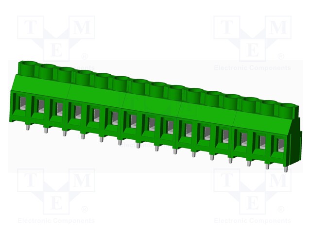 Connector: PCB terminal block; terminal; angled; Plating: tinned