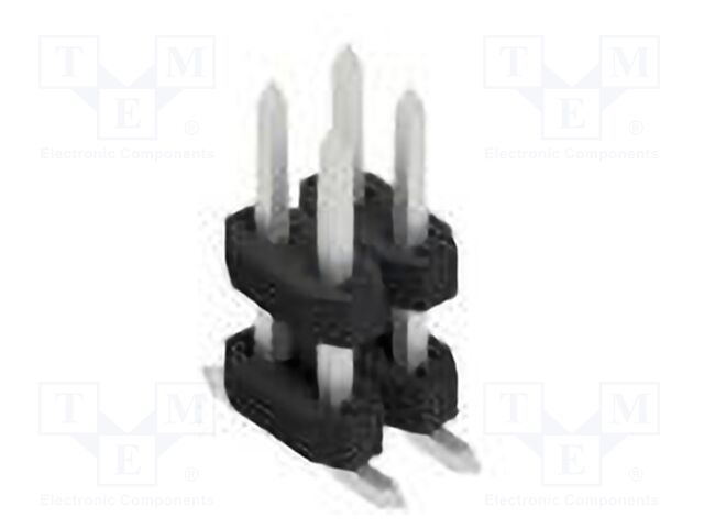 Connector: pin strips; pin header; male; PIN: 4; 2mm; SMT; 2x2; 100V