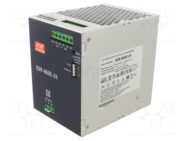 Power supply: switching; switching; 960W; 24VDC; 0÷40A; 180÷264VAC