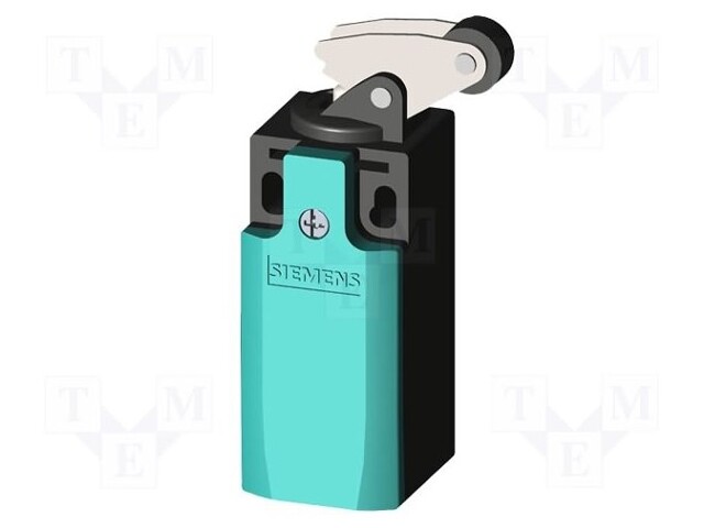 Limit switch; lever R 17mm, plastic roller Ø13mm; NO + NC; 10A