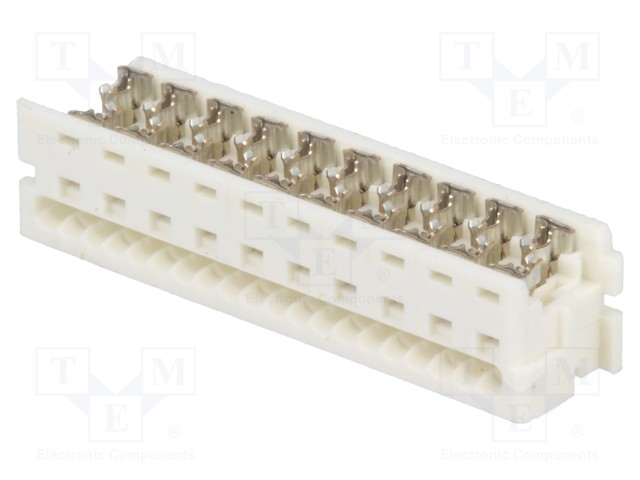 Plug; wire-board; female; PIN: 20; 1.27mm; IDC; for ribbon cable