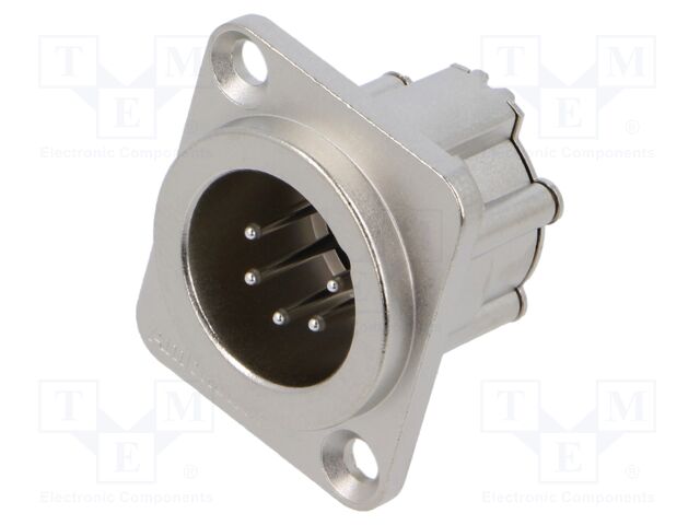Connector: XLR; socket; male; Plating: silver plated; soldering