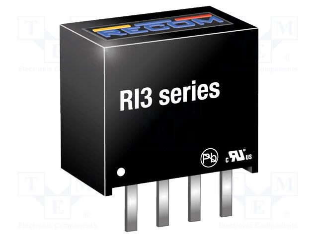 Converter: DC/DC; 3W; Uin: 4.5÷5.5V; Uout: 15VDC; Iout: 200mA; SIP4