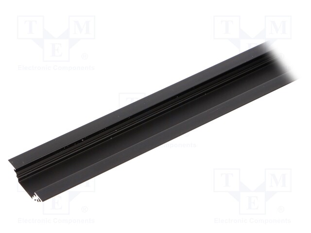 Profiles for LED modules; angular,recessed; black; L: 1m; 45°