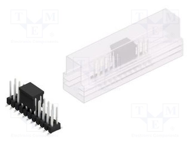 Connector: pin strips; pin header; male; PIN: 22; 2.54mm; SMT; 2x11