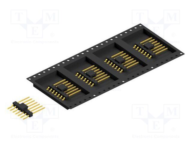 Connector: pin strips; pin header; male; PIN: 7; 2.54mm; SMT; 1x7