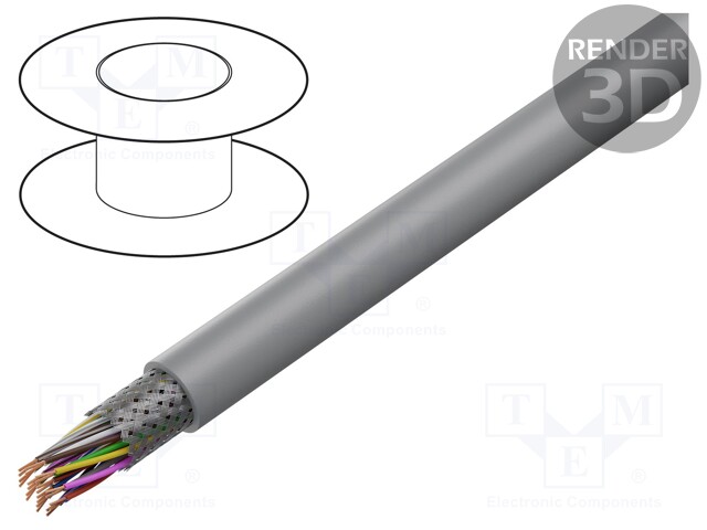 Wire; UNITRONIC® LiHCH (TP); 12x2x0,25mm2; tinned copper braid