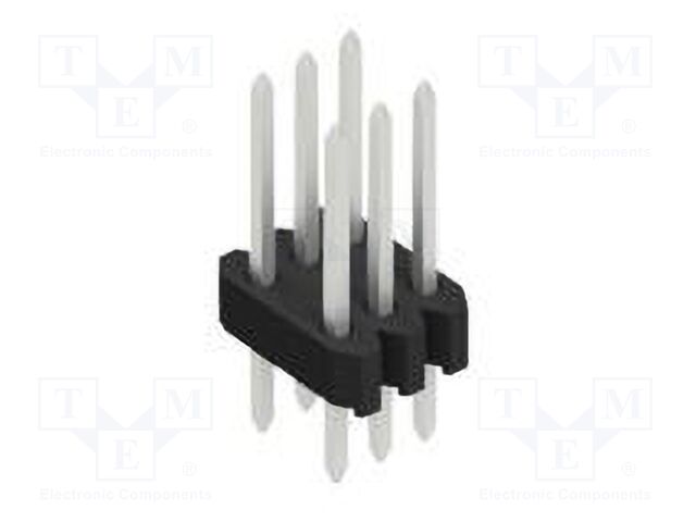 Connector: pin strips; pin header; male; PIN: 6; 1.27mm; THT; 2x3
