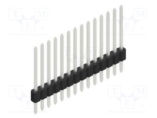 Connector: pin strips; pin header; male; PIN: 14; 1.27mm; THT; 1x14