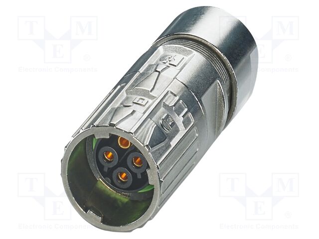 Connector: M17; plug; M17 PRO; PIN: 4; 630V; 25A; IP67; 3+PE; crimped