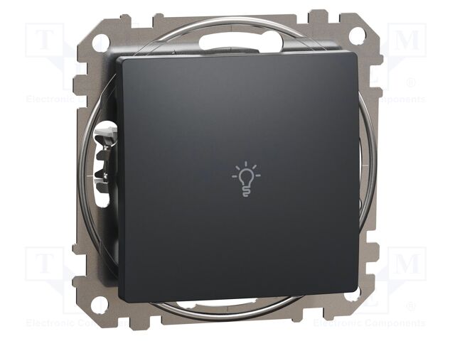 Momentary switch; Poles: 1; 250VAC; IP20; anthracite; monostable