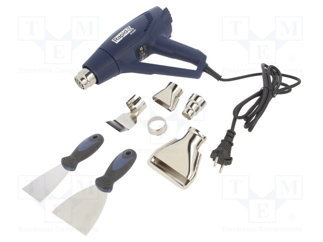Electric hot shrink gun; 1.8kW; 250l/min,450l/min; Plug: EU; case