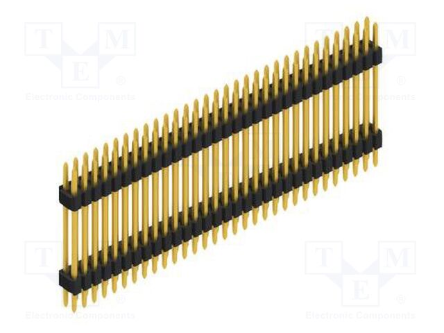 Connector: pin strips; pin header; male; PIN: 62; 1.27mm; THT; 2x31