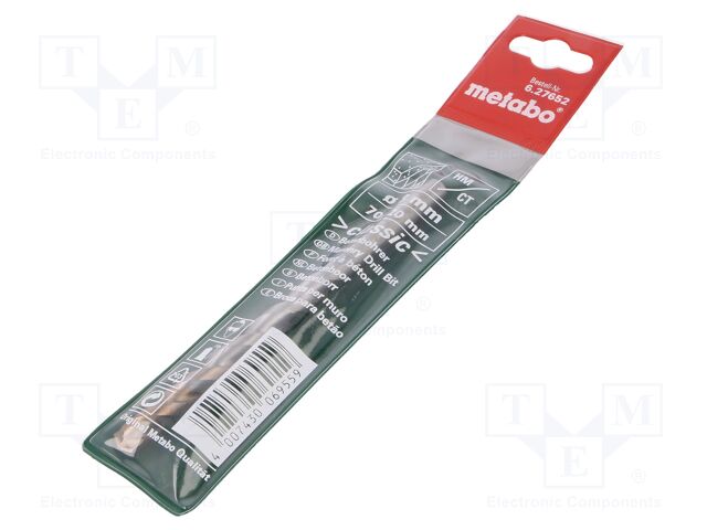 Drill bit; for concrete; Ø: 8mm; L: 120mm; metal; cemented carbide