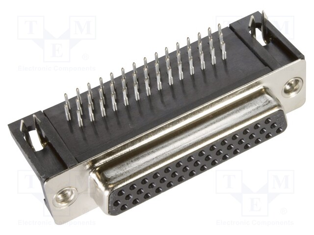 D Sub Connector, Right Angle, HD44, High Density, Receptacle, 44 Contacts, DB, Solder