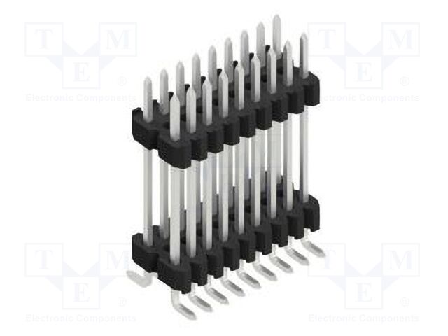 Connector: pin strips; pin header; male; PIN: 18; 1.27mm; SMT; 2x9